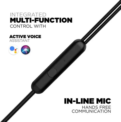 boAt Bassheads 103 Black Wired Headset (Black, In the Ear) boAt Bassheads 103 Black Wired Headset (Black, In the Ear)